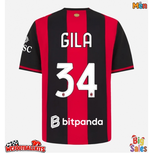 AC Milan Mario Gila #34 Replica Home Stadium Shirt 2026-27 Short Sleeve